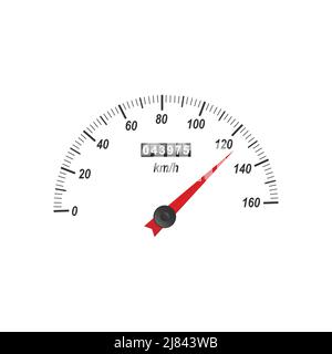 Tachometer-Symbol. Vorlage für das Motorleistungskonzept Vektordarstellung isoliert auf weißem Hintergrund Stock Vektor
