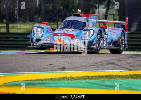 24 BELL Matthew (gbr), HANLEY Ben (gbr), SALES Rodrigo (usa), Nielsen Racing, Orca 07 - Gibson, Action während der 4 Stunden von Imola 2022, 2. Lauf der 2022 European Le Mans Series auf dem Imola Circuit vom 12. Bis 15. Mai in Imola, Italien - Foto: Paulo Maria/DPPI/LiveMedia Stockfoto