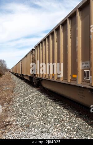 Train Cars on Tracks, E USA, von James D Coppinger/Dembinsky Photo Assoc Stockfoto