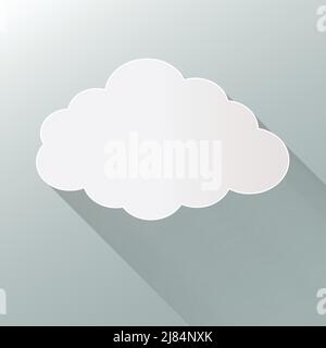 Cloud-Symbol im Hintergrund isoliert. Wolke flach Illustration Vektor. EPS10 Format. Stock Vektor