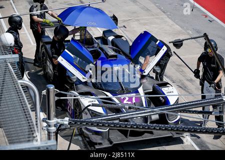 27 DOQUIN Antoine (Fra), FOUBERT Jean-Ludovic (Fra), Maulini Nicolas (SWI), Cool Racing, Ligier JS P320 - Nissan, Action während der 4 Stunden von Imola 2022, 2. Lauf der European Le Mans Series 2022 auf dem Imola Circuit vom 12. Bis 15. Mai in Imola, Italien - Foto: Paulo Maria/DPPI/LiveMedia Stockfoto