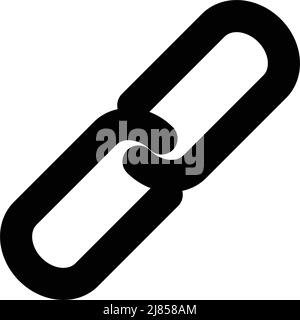 Verknüpfungssymbol. Anliegende Silhouette. Bearbeitbarer Vektor. Stock Vektor