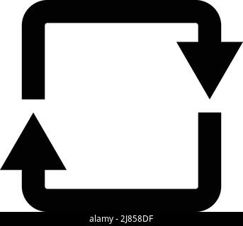 Recycling-Schild. Bearbeitbares Vektorsymbol. Stock Vektor