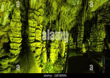 Alte minoische heilige Psychrohöhle, in der der gott Zeus geboren wurde. kreta, Griechenland Stockfoto