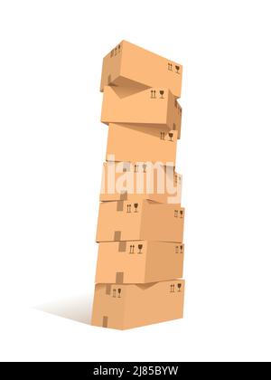 Kartons stapeln Stock Vektor