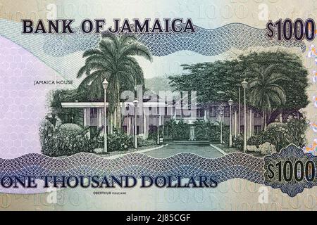 Jamaika House from Money - Jamaika-Dollar Stockfoto