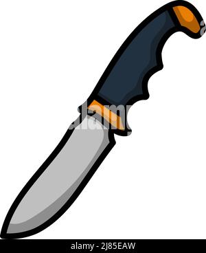 Symbol Des Jagdmessers. Editierbare Fett Formatigte Kontur Mit Farbfüllungsdesign. Vektorgrafik. Stock Vektor