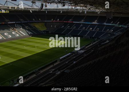 MONCHENGLADBACH, DEUTSCHLAND - MAI 11 2022: Fußballarena Borussia-Park, Heimstadion von Borussia Monchengladbach Stockfoto