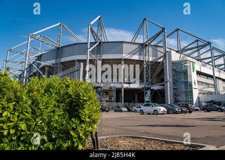 MONCHENGLADBACH, DEUTSCHLAND - MAI 11 2022: Fußballarena Borussia-Park, Heimstadion von Borussia Monchengladbach Stockfoto