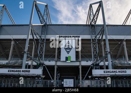 MONCHENGLADBACH, DEUTSCHLAND - MAI 11 2022: Fußballarena Borussia-Park, Heimstadion von Borussia Monchengladbach Stockfoto