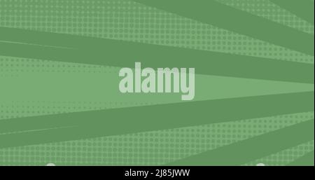 Bild von gelben Puzzle-Stücke über grünen Spinning Streifen Hintergrund Stockfoto