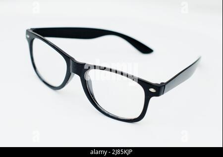 Brille - Brille auf weißem Hintergrund. Isolierte Gläser Stockfoto