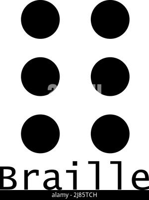 Symbol für Rechteckschaltfläche, Braille. Button Banner Rechteckiges Badge-Interface für Anwendungsdarstellung auf neomorphem Stil auf weißem Hintergrund Stock Vektor