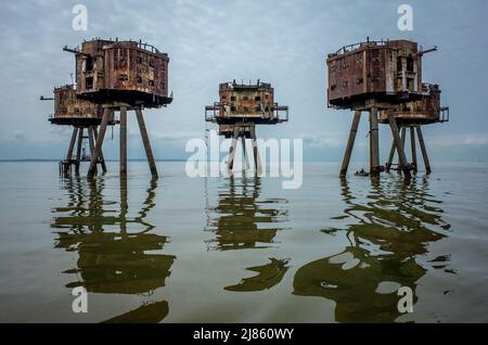 Weltkrieg 2 Maunsell Sea Forts Stockfoto
