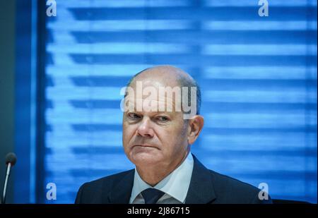 Berlin, Deutschland. 13.. Mai 2022. Bundeskanzler Olaf Scholz. Quelle: Michael Kappeler/dpa/Alamy Live News Stockfoto