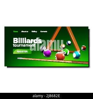 Billard-Turnier Und Championship Event Vektor Stock Vektor