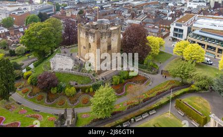 Luftaufnahme von Guilford Castle, Surrey, England Stockfoto