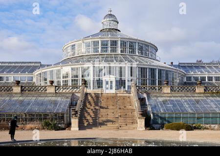 Das Palm House, Gewächshaus im Botanischen Garten der Universität Kopenhagen, Dänemark Stockfoto