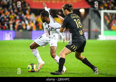 Georginio WIJNALDUM von PSG während des Fußballspiels der französischen Ligue 1 zwischen RC Lens und Paris Saint-Germain am 4. Dezember 2021 im Bollaert-Delelis-Stadion in Lens, Frankreich - Foto Matthieu Mirville / DPPI Stockfoto