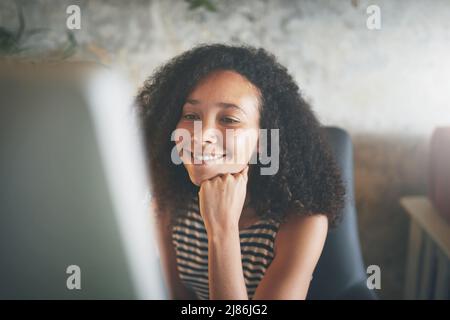 Ich bin produktiver, wenn ich von zu Hause aus arbeite Stockfoto