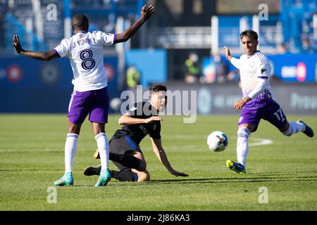 Montreal, Quebec. 07.. Mai 2022. Action während des MLS-Spiels zwischen Orlando City und CF Montreal im Saputo Stadium in Montreal, Quebec. Daniel Lea/CSM/Alamy Live News Stockfoto