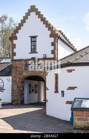 Das weltberühmte Schmiedegeschäft, das die Amboss-Hochzeit beherbergt, befindet sich in Gretna Green, Dumfries & Galloway, Schottland, Großbritannien Stockfoto