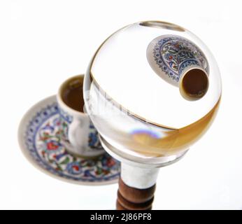 Nahaufnahme des türkischen Kaffees auf einem Hintergrund Stockfoto