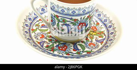 Nahaufnahme des türkischen Kaffees auf einem Hintergrund Stockfoto