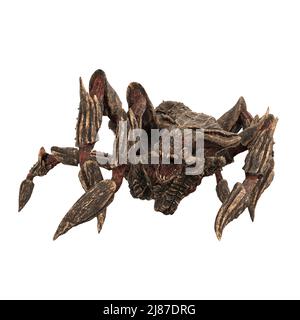 Alien Creature Isolated, 3D Illustration, 3D Rendering Stockfoto