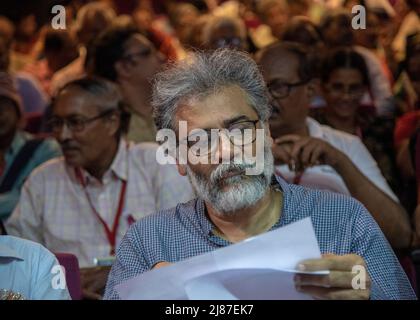 13. Mai 2022, Kalkutta, Westbengalen, Indien: Dipankar Bhattacharya (geboren am 1960. Dezember), der nationale Generalsekretär der Kommunistischen Partei Indiens (marxistisch''„leninistische) Befreiung. Anderer Moment der Staatenkonferenz der Kommunistischen Partei Indiens (marxistisch''leninistisch). Die Kommunistische Partei Indiens (marxistische „leninistische CPI ML“) hat 12. eine Staatskonferenz im State Youth Center organisiert, die bis zum 15.. Mai 2022 laufen wird, um nach dem Ausweg gegen das kommunale, faschistische Regime der von BJP geführten Zentralregierung und die Demokratieveräußerung der staatlich geführten TMC-geführten Regierung zu suchen (Foto: © Amlan Biswas/Pazifik Stockfoto