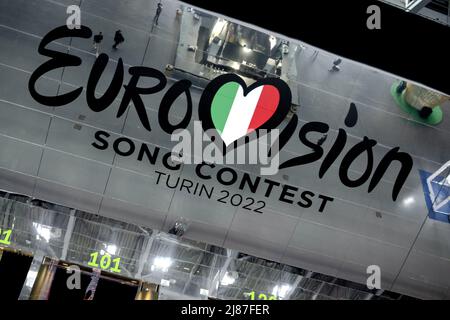 Turin, Italien. 13.. Mai 2022. 2022-05-13 12:43:20 TURIN - der Eurovision Song Contest findet in diesem Jahr im Palaolimpico-Stadion in Turin statt. ANP SANDER KING netherlands Out - belgium Out Credit: ANP/Alamy Live News Stockfoto