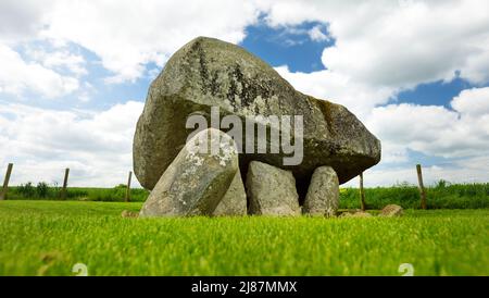 Die brownshill Dolmen, offiziell als Kernanstown Cromlech, eine großartige megalithische Granit capstone bekannt, mit einem Gewicht von über 103 Tonnen, in Ländern entfernt Stockfoto