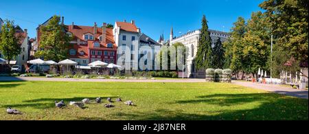 Livu Platz in Riga, Lettland im Sommer. Stockfoto