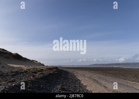 Whiteford Lighthouse an der Küste der Gower-Halbinsel in Südwales mit: Whiteford Lighthouse wo: Swansea, Vereinigtes Königreich Wann: 24 Mar 2021 Credit: Phil Lewis/WENN Stockfoto