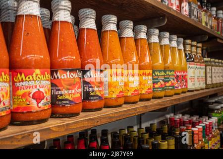 Eine heiße Sauce in einem Geschäft im Pikes Place Market Seattle WA Stockfoto