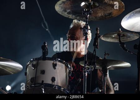 Mai. 13. 2022. Zagreb, Kroatien - Mark Richardson Schlagzeuger von der Band Skunk Anansie, mit einem Live-Konzert Stockfoto