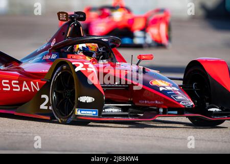 Berlin, Deutschland. 14.. Mai 2022. 23 BUEMI Sebastien (SWI), Nissan e.Dams, Nissan IM03, Aktion während des Berlin ePrix 2022, 5. Treffen der ABB FIA Formel E Weltmeisterschaft 2021-22, auf dem Stadtkurs des Flughafens Tempelhof vom 13. Bis 15. Mai in Berlin - Foto: Joao Filipe/DPPI/LiveMedia Kredit: Unabhängige Fotoagentur/Alamy Live News Stockfoto