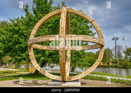 Almere, Niederlande, Mai 2022. Kunstobjekte auf der Floriade Expo 2022 in Almere. Hochwertige Fotos Stockfoto