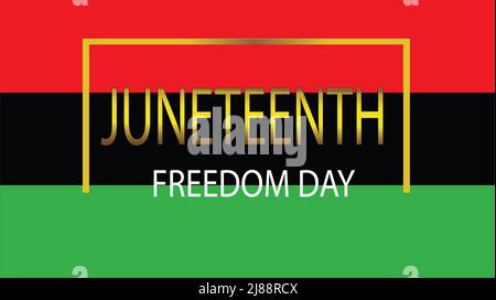 Juneteenth Freedom Day Hintergrunddesign. Banner, Poster, Grußkarte. Vektorgrafik Stock Vektor