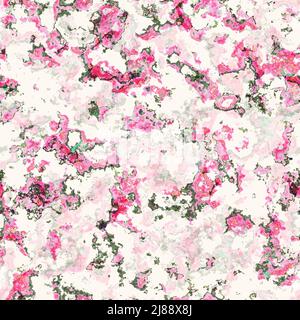 Agatrosa Textur nahtloses Textilmuster. Carrara Marmorgrund für geologische Dekorationen. Elegante und trendige Suminagashi-Marmorierung Stockfoto
