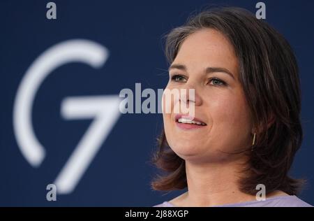 14. Mai 2022, Schleswig-Holstein, Weissenhäuser Strand: Unter deutschem Vorsitz führte Außenministerin Annalena Baerbock das Treffen G7. Foto: Marcus Brandt/dpa Quelle: dpa picture Alliance/Alamy Live News Stockfoto