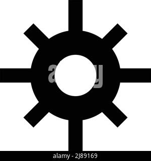 Silhouette Vektor eines Schiffs Rad. Bearbeitbarer Vektor. Stock Vektor