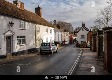 Woodbridge Suffolk UK Februar 22 2022: Die beliebte Marktstadt Woodbridge, im Osten von Suffolk am Ufer des Flusses Deben Stockfoto