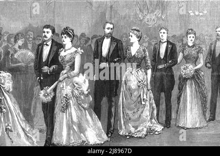 ''Beauty Show at Spa, Belgium', 1888. Von „The Graphic. An Illustrated Weekly Newspaper Band 38. Juli bis Dezember, 1888'. Stockfoto