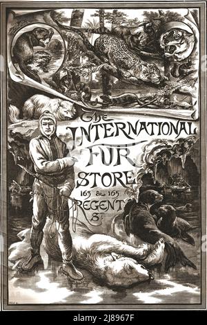 ''The International Fur Store, 163-165 Regent Street', 1888. Von „The Graphic. An Illustrated Weekly Newspaper Band 38. Juli bis Dezember, 1888'. Stockfoto