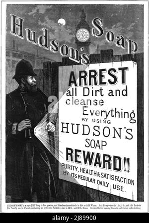 ''Hudson's Soap', 1888. Von „The Graphic. An Illustrated Weekly Newspaper Band 38. Juli bis Dezember, 1888'. Stockfoto