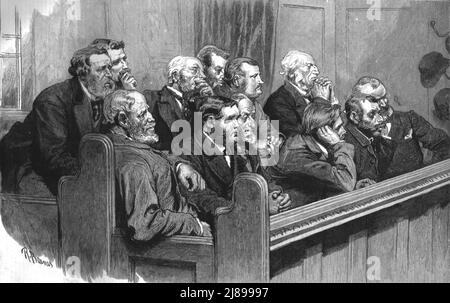 ''Sketches in the Royal Courts of Justice - a Common Jury', 1890. Stockfoto