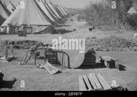 Hochwasserlager für Flüchtlinge in Forrest City, Arkansas. Stockfoto