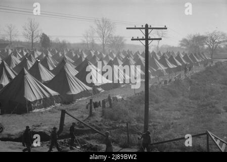 [Foto ohne Titel, möglicherweise in Zusammenhang mit: Flüchtlingslager in Forrest City, Arkansas]. Stockfoto