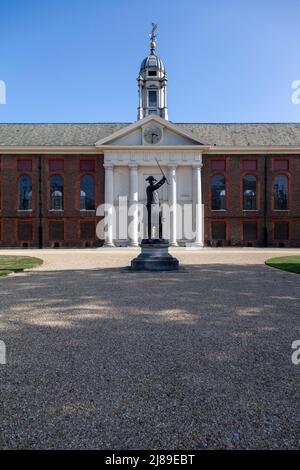 Die Fassade aus dem 17. Jahrhundert des Royal Hospital, Chelsea, London SW3 Stockfoto